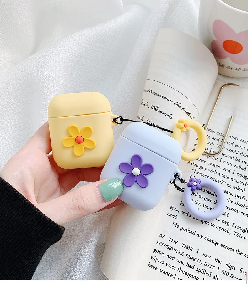 
Manufacturer wholesale sunflower wireless headset cover Cute Cartoon air 2 pod Case earphones silicone pods Pro 3 case headphone 