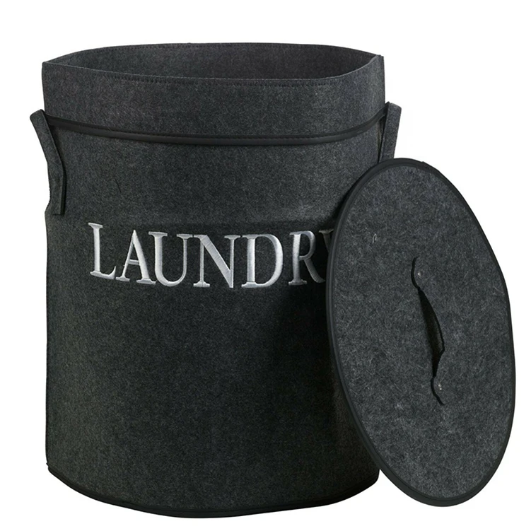 Top Quality felt Fabric Folding Laundry Basket Stand kids corner dirty clothes basket collapsible laundry basket