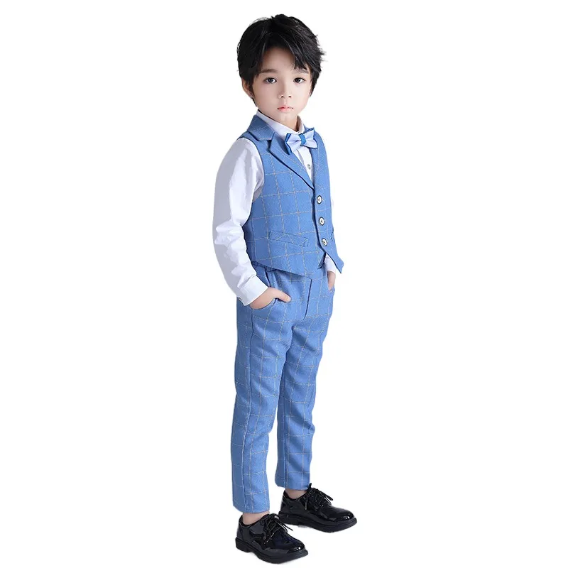 2023 New High Quality Wedding Party Suit for Kids Boys Five Pieces Clothing Sets 2 to 12 Years Boys Suits&blazers For Boys Child