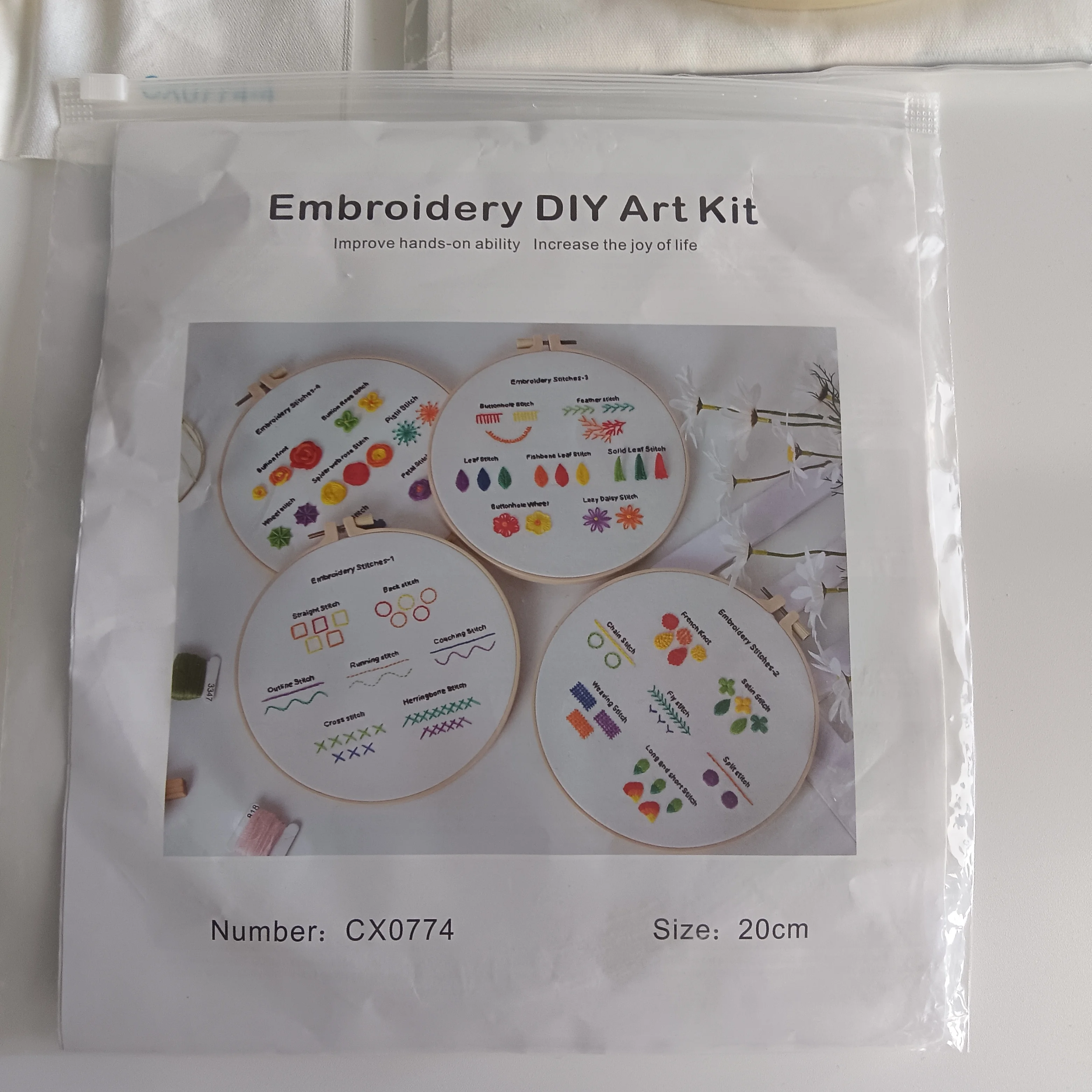 DIY Needlework Stitch Embroidery Kit Custom Easy Embroidery Starter Kit Beginner Adults Embroidery Skills Practice kit