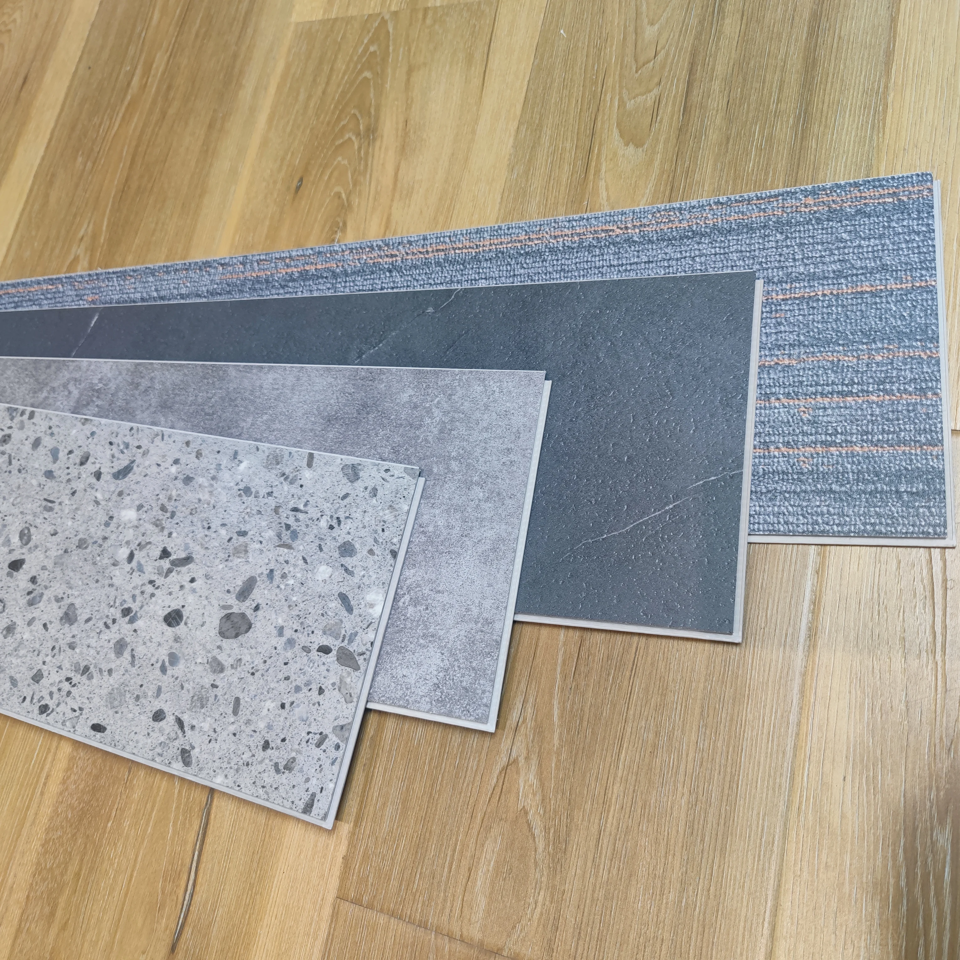TAP & GO New Style Floor Vinyl Plastic Wood Grain Spc Click Flooring Peel and Stick Floor Tile