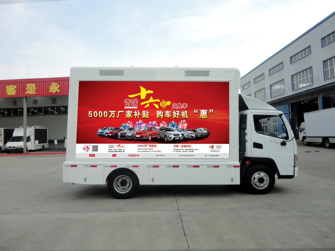 P6 Pantalla Exterior Mobile Led Sign Poster Outdoor Waterproof Digital Panel Trailer Led Display