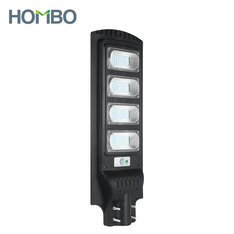 HOMBO Waterproof  remote control 20w 40w 60w 90w 120W 150W 200W 300W all in one  solar street lights