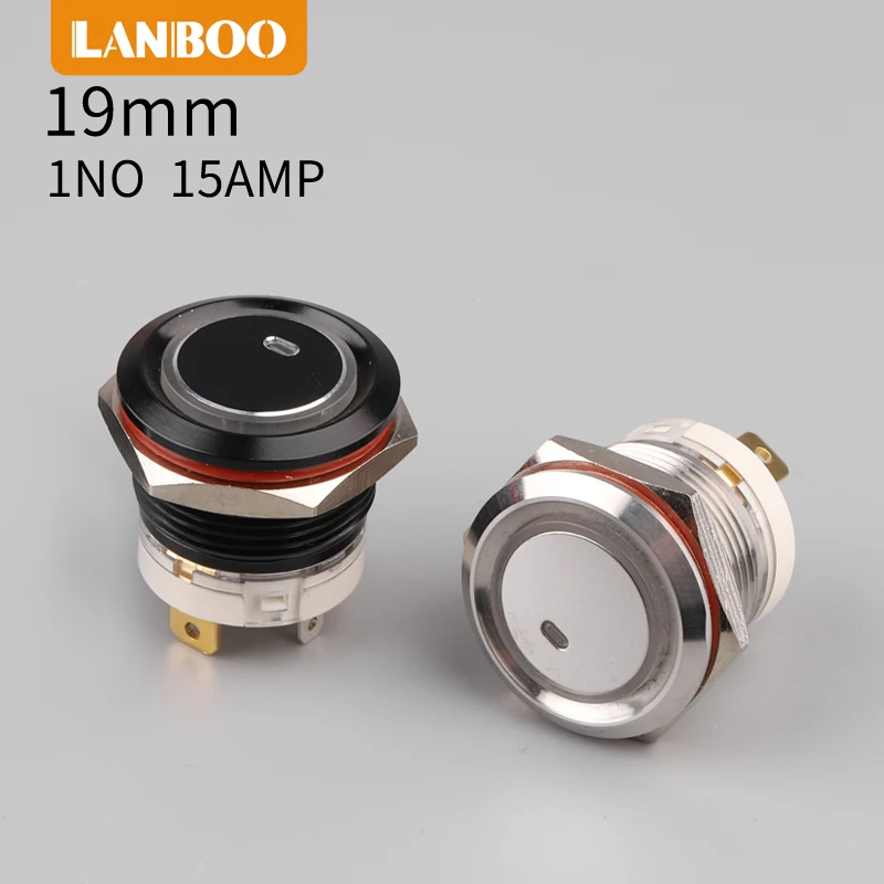 High qualified switch made 19mm 2NO momentary ring illuminated piezo switch