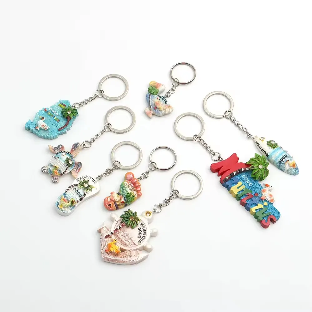 Alloy Mix Color Enamel Tortoise Turtle Metal Keychain Pendants For Jewelry Seaside Travel Handmade Jewelry Accessories