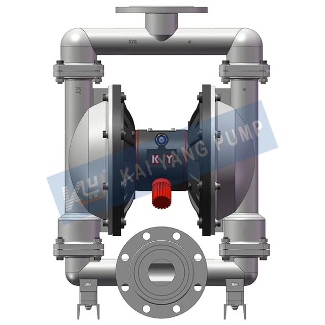 Stainless Steel 316L Pneumatic Double Diaphragm Pump The Flow Data Is Based On The Water Test