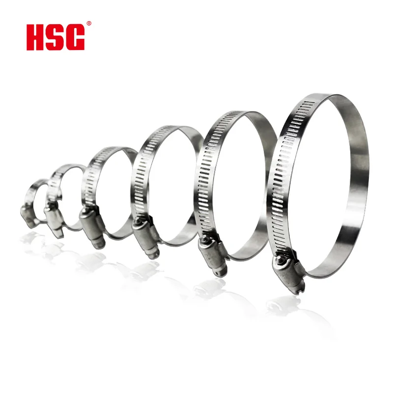 Stainless Steel American Hose Clamps 8mm-160mm Adjustable Clip 12.7mm Band Width Zebra Worm Gear Screw  metal clamps