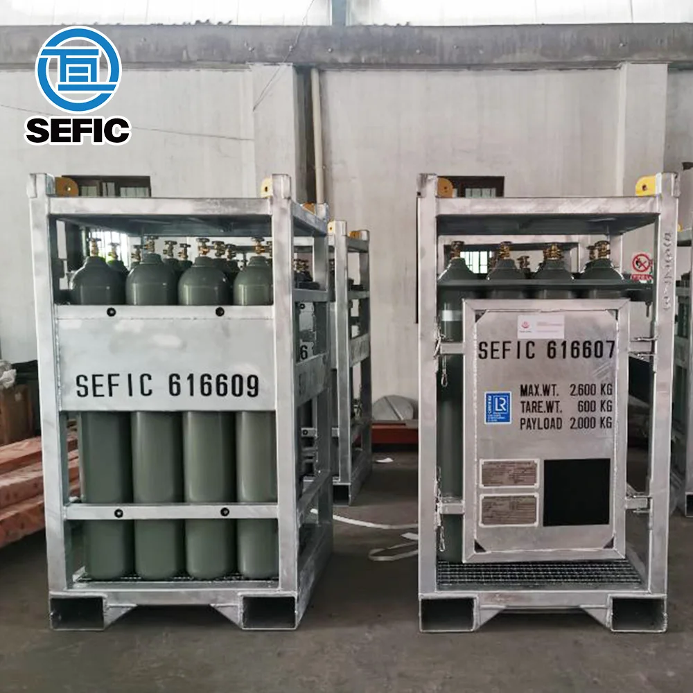 DNV 2.7-1 Gas Cylinder Rack 4x4 Units 200bar 50l 232mm Nitrogen Cylinder Rack