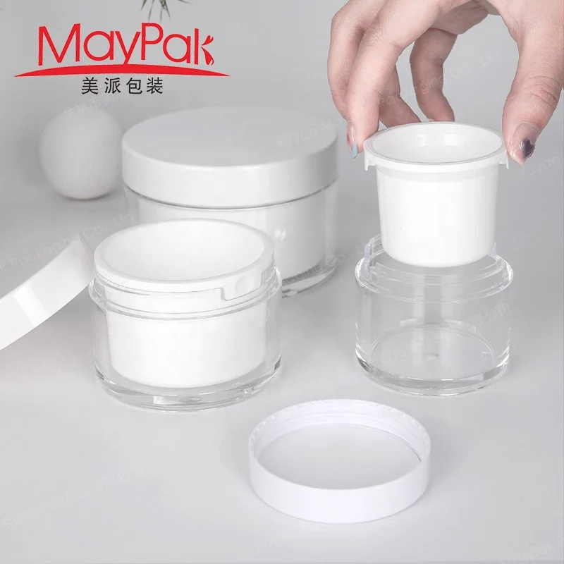 Custom Color Empty Body Scrub Jar 50g 100g 240g 8OZ Refillable Cosmetic Plastic Jar with Lid for Body Butter Container Cream Jar