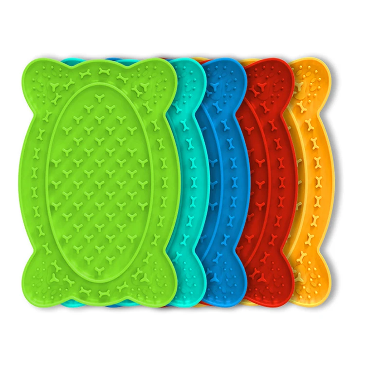 Wholesale Food Grade Silicone Dog Lick Mat With Suction Cup Slow Licking Feeder Pad For Calming And Anxiety Relief