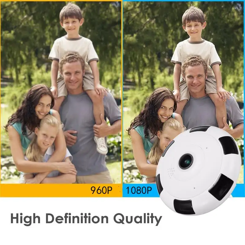 Fisheye Lens Motion Detection Camera Support Audio Home Security Wireless Ip Camera