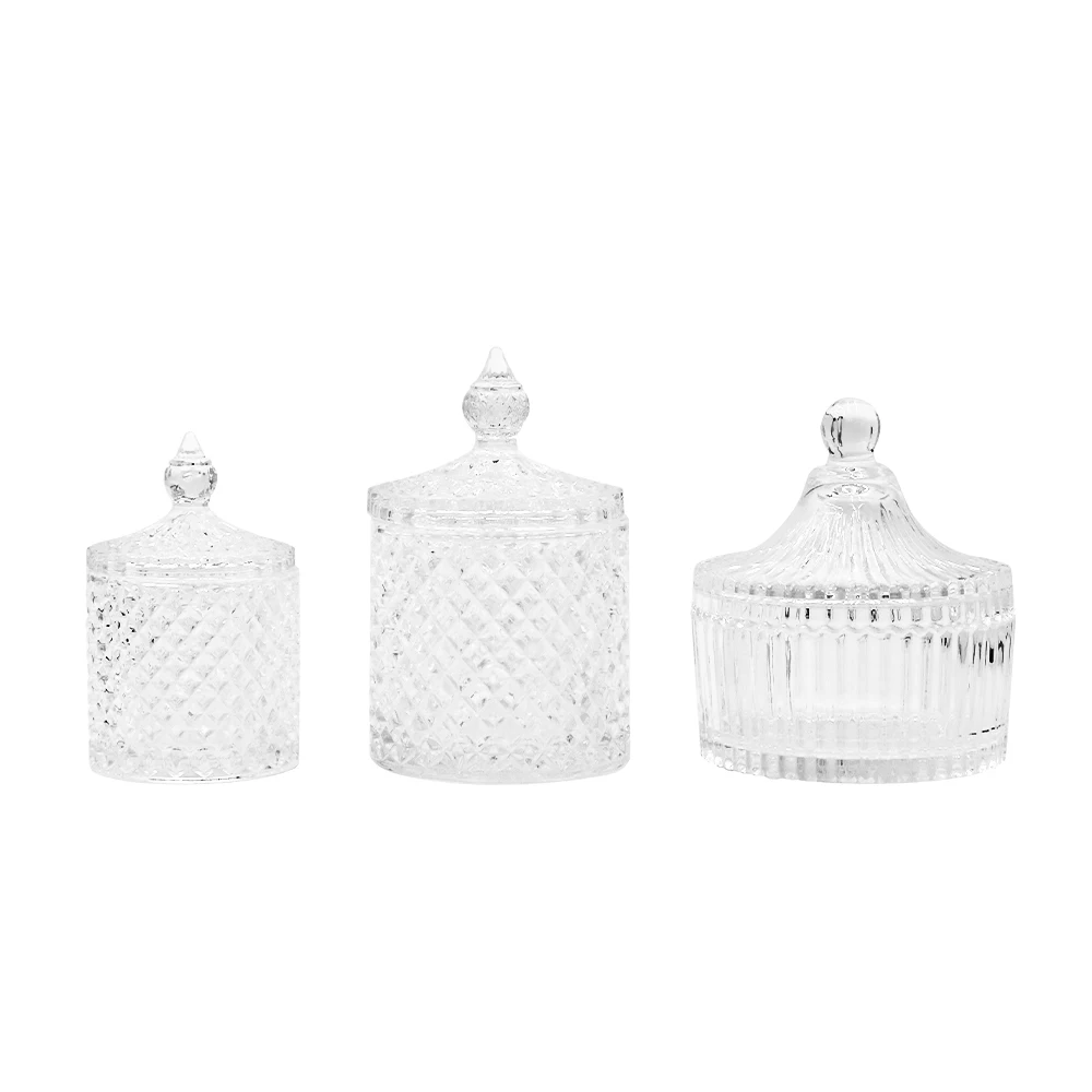 Wholesale 250ML 300ML Empty Candle Container Luxury Glass Cand Glass Container For Making Candles
