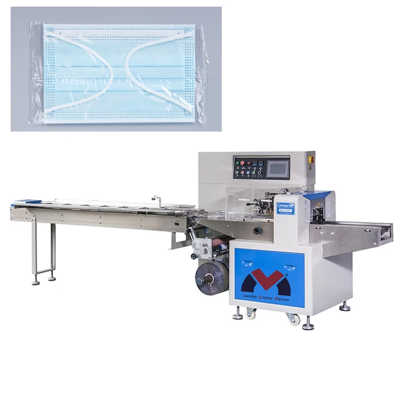 China factory automatic Horizontal Biscuits Cake Bread Candy Cookies Chocolate Bar Pillow Packing Machine Food Packaging Machine