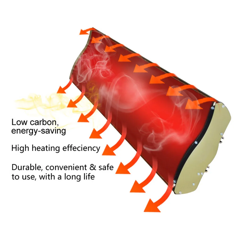 JHheatsup Modern Arch shape design patio Indoor and outdoor ceiling mounted infrared radiant heater 1.8kw infrar heater panel