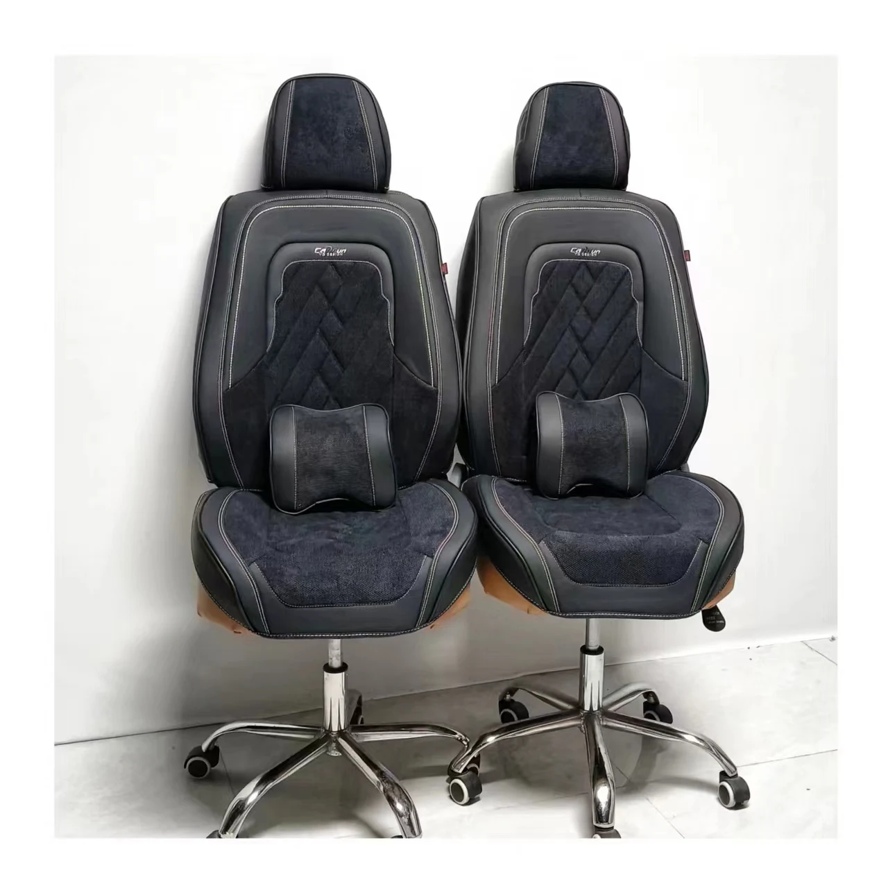Wholesale Black White Luxury car seat covers Five-seater Nissan Eco leather seat cover car Car seat cover full set universal