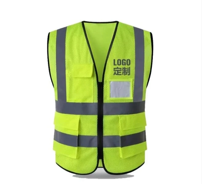 Safety Vest Garment 100% Polyester Reflective Vest Custom Printed Logo