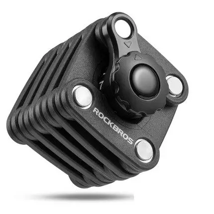 ROCKBROS Wholesale Foldable 4 Digital Bike Bicycle Code Combination Lock Bicycle Cable Lock