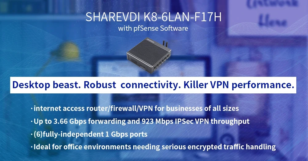 Mini PC Pfsense Appliance Hardware 6 LAN Wifi Cyber Network Security Protection router open-source Mini PC For Firewall Pfsense