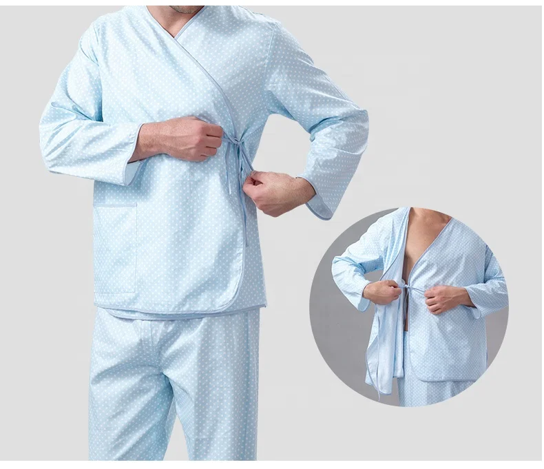 cotton softness breathable hospital patient tops and pants pajama uniforms