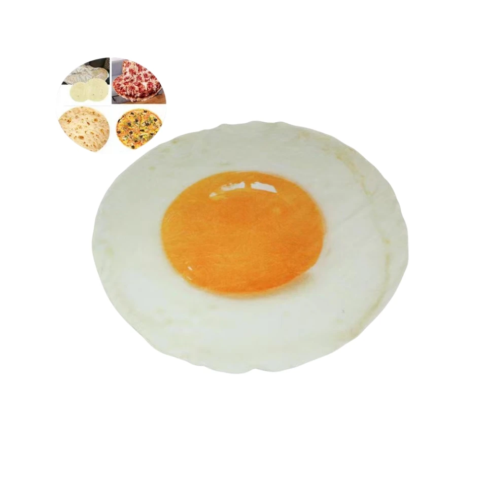 Irini Giant Fried Egg Blanket Realistic Funny Food Blanket 300GSM Giant Soft Egg Fun Cozy Round Blanket Gift for Adults and Kids