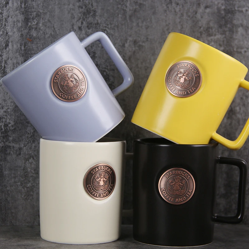 Stylish Hot-Selling 14 OZ Ceramic Cup Collector Series Large Milk Mug Classic Style With Handle Purchase Agent Staurbuckes Cup