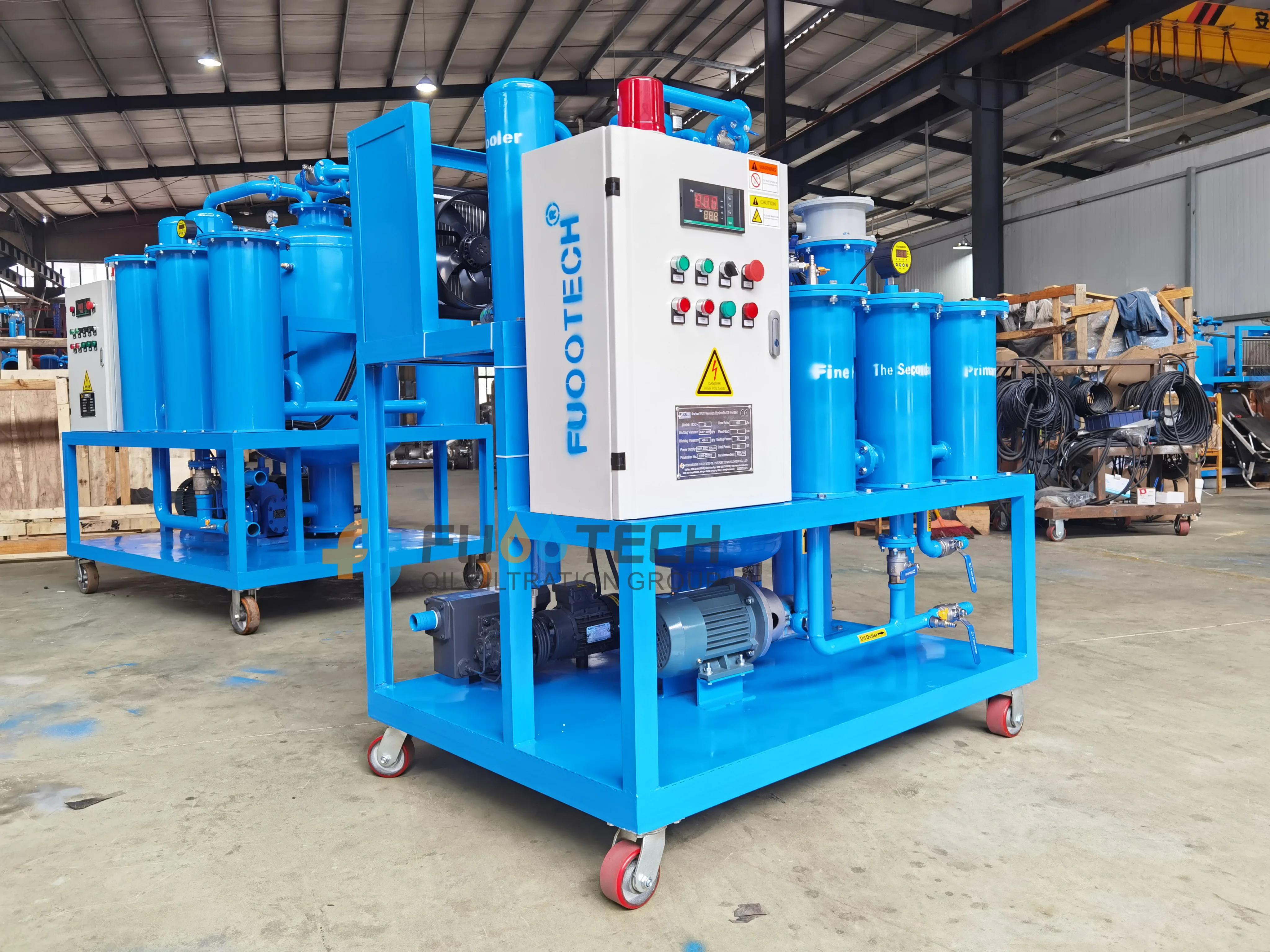 FUOOTECH HOC-100 6000L/H Hydraulic Oil System Oil Cleaning & Filtration Machine Vacuum Hydraulic Oil Purifier