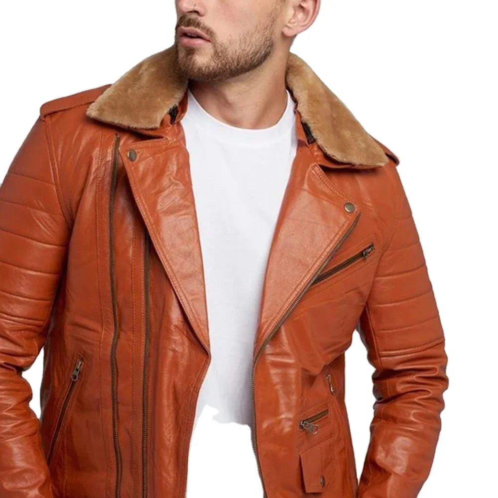 Wholesale Latest Design Genuine Leather Jacket For Men