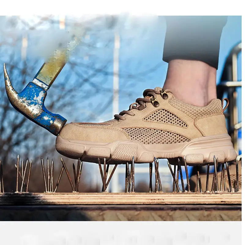 Oil Water Resistant Anti Slip Work Shoes Steel Toe Puncture Proof Men Industrial Groundwork Safety Shoes Boots