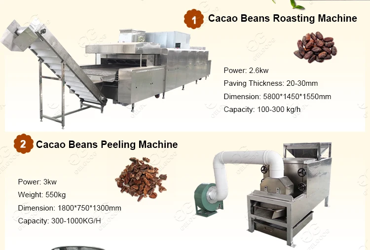 Indonesia 25Kg Small Scale Cacao Bean Powder Machinery Line Equipment Plant Cocoa Processing Machines for Cacao