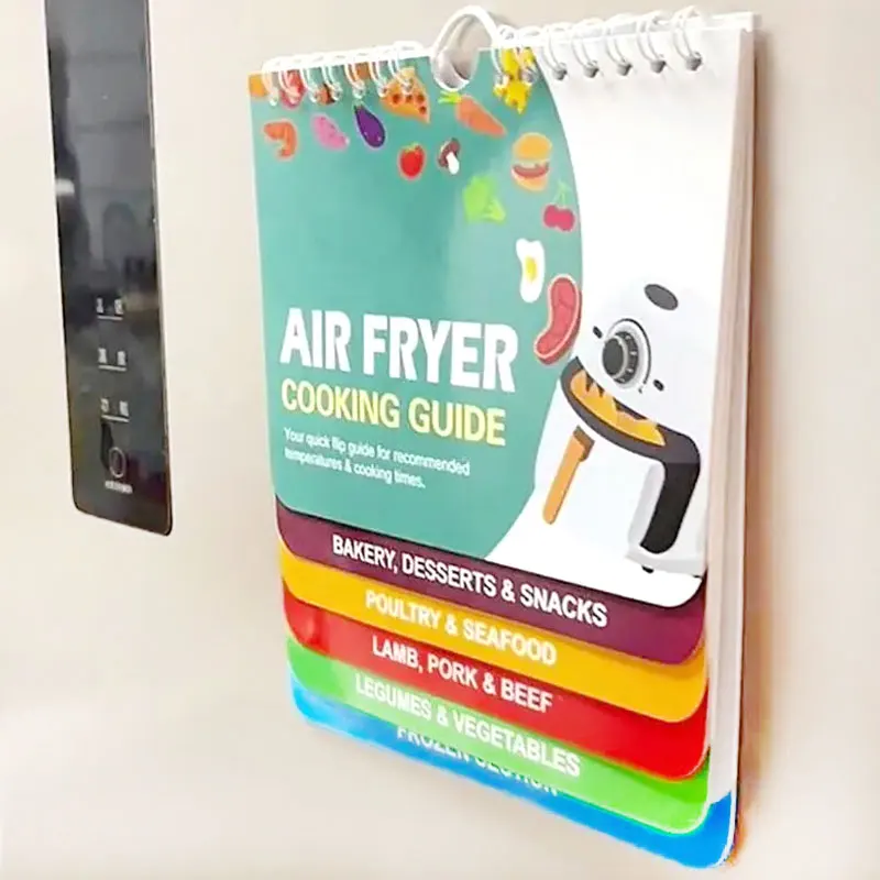 Air Fryer Cheat Sheet Magnets Cooking Guide Booklet Cheat Sheet Magnets Booklet Air Fryer Magnetic Cheat Sheet
