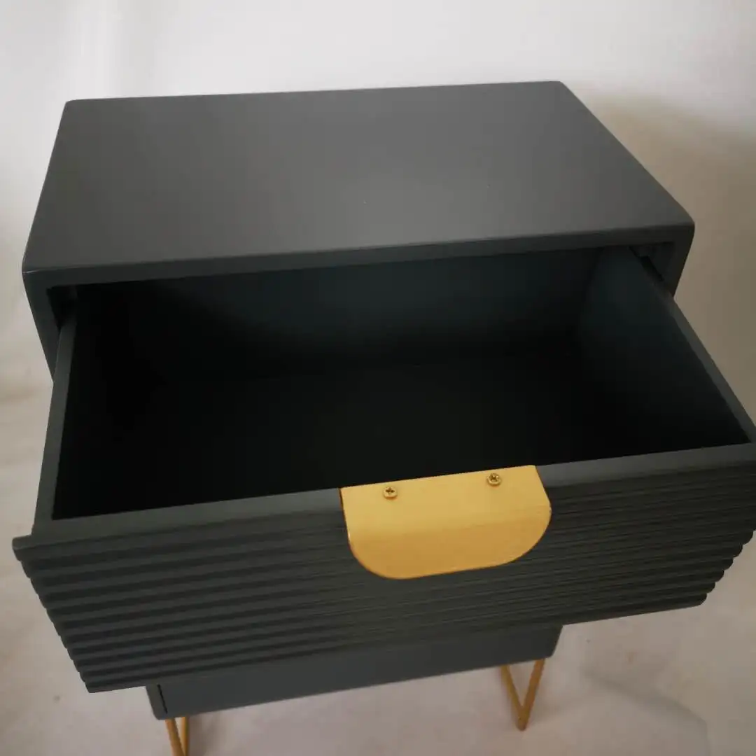  Современная металлическая ручка Mid-Century 3 выдвижных ящика для спальни деревянный шкаф с металлическими