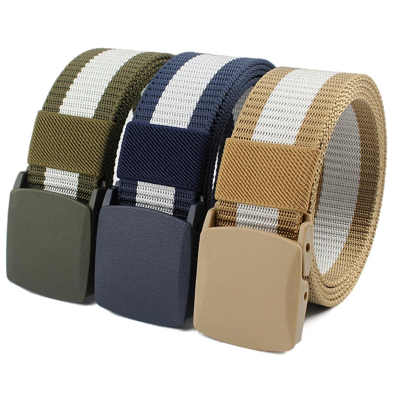 Custom High Quality Strap Automatic Buckle Nylon Belt Male Tactical Waist Belt Men Canvas Fabric Belts