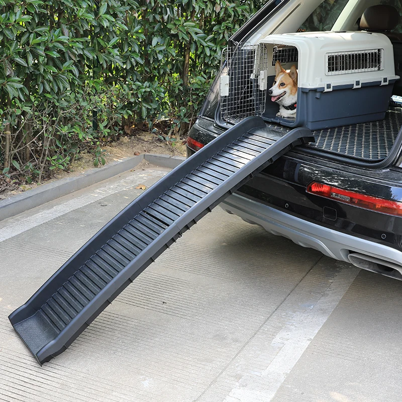 Hot sale Pet Plastic Ladder Ramps Dogs Folding Foldable Bed Adjustable Stairs Stair Dog Car Ramp