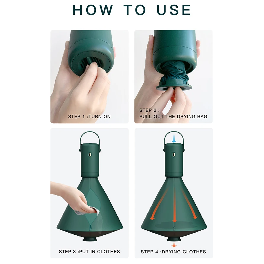 Модная стильная портативная электрическая мини складная сушилка для одежды и обуви, умная сушилка для одежды
