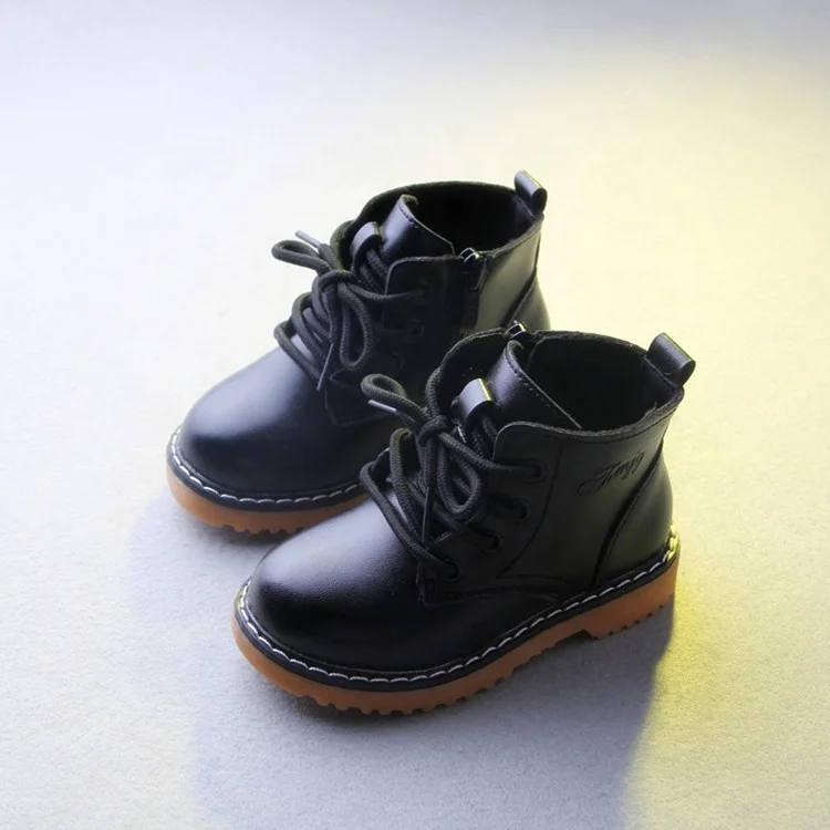 
2020 new design hard bottom waterproof non-slip soft and warm kids martin boots upper Micro Fiber kids boots 
