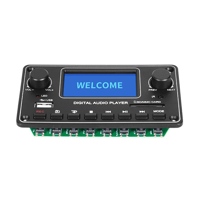Car Audio USB TF FM Radio MP3 Bluetooth Player 5V 12V Wireless Bluetooth 5.0 MP3 WMA Decoder Board