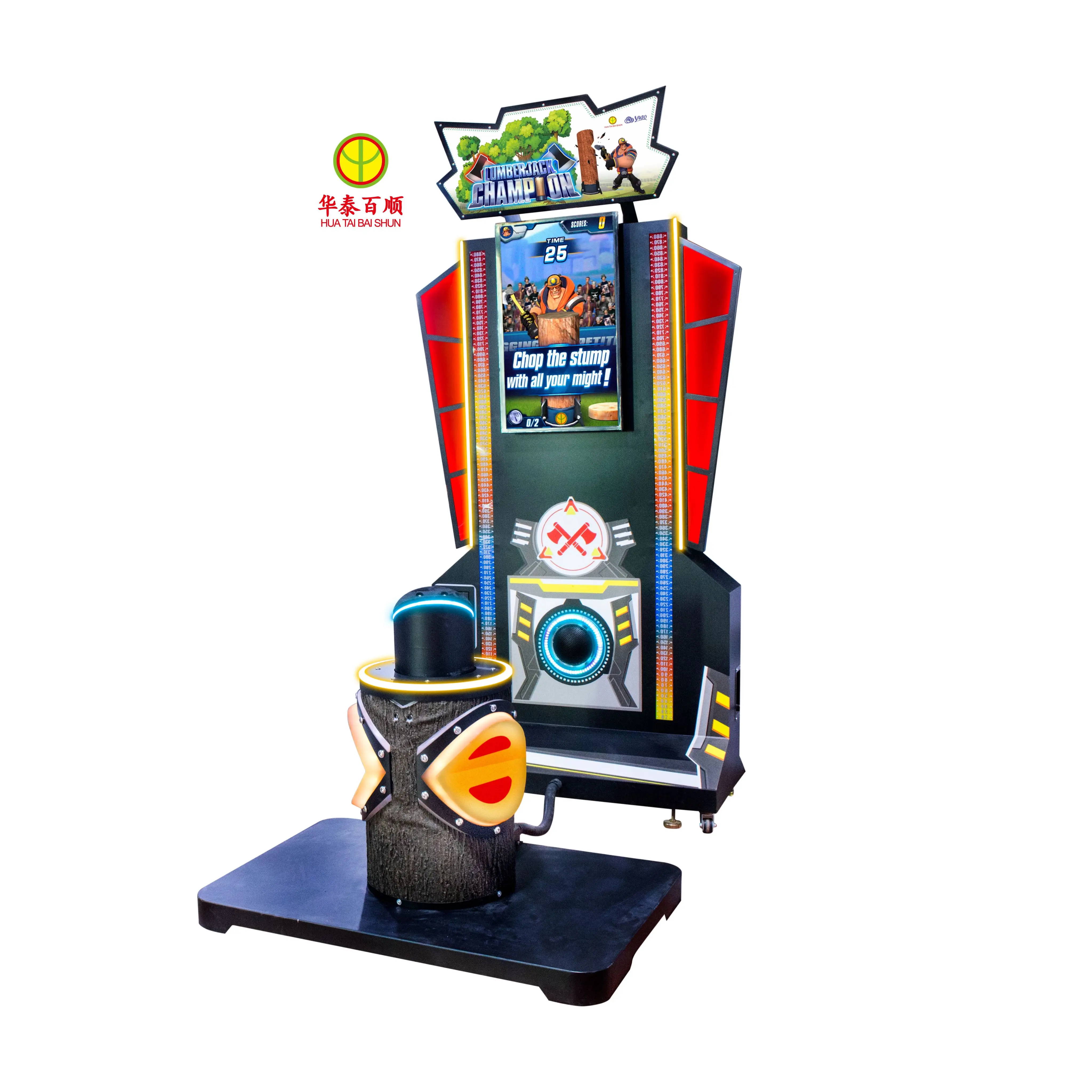 Simulator Strength Competition Lumberjack Champion Game Machine Original created Axe Cutting game Simulator Arcade games machine