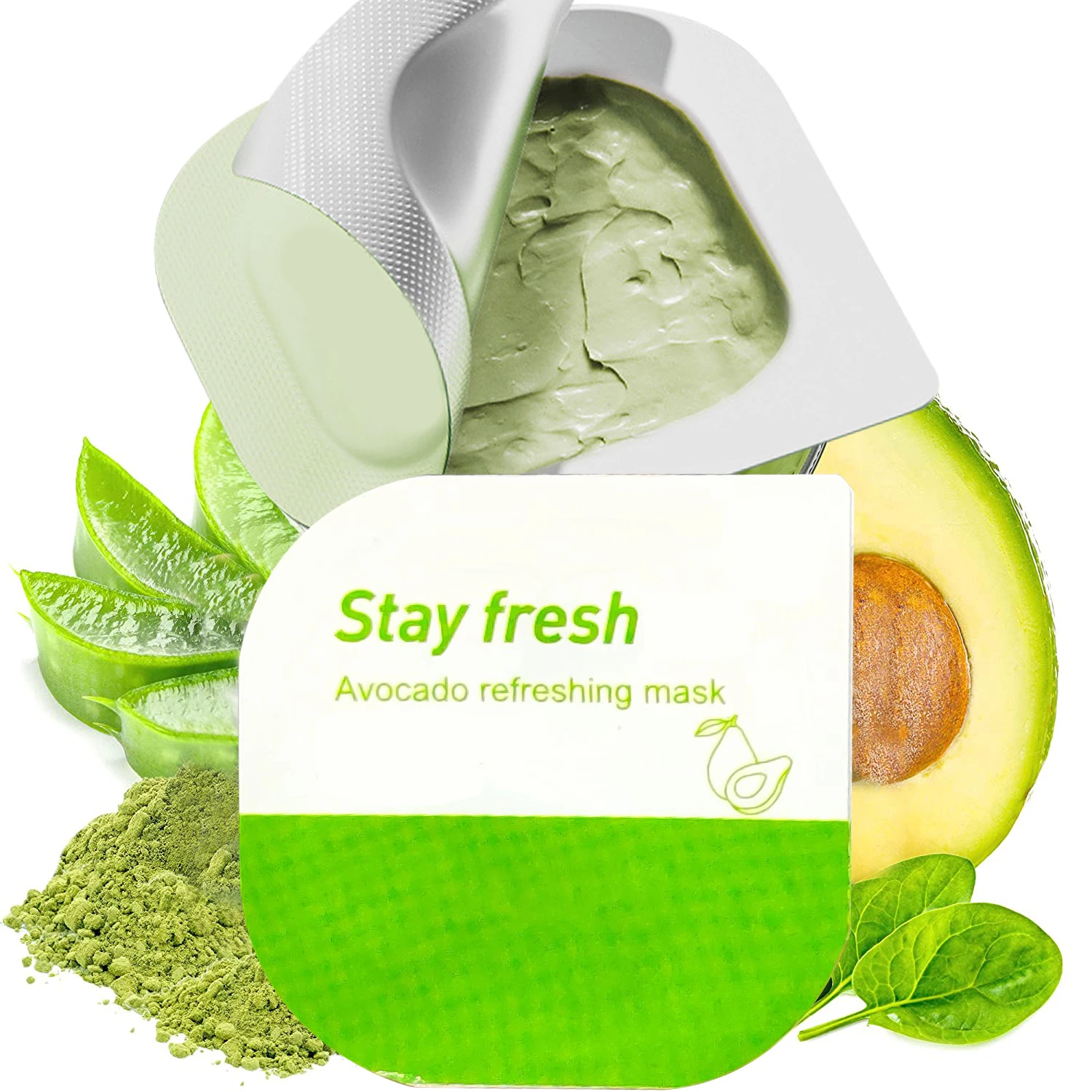 Low Moq Korean DIY Bulk Indian Healing Acne Calming Gold Himalayan Turmeric Avocado Pink Clay Face Mask