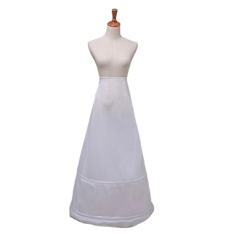 New A-line Petticoats White 2-Hoops Underskirt Crinoline for Wedding Dress Bridal Gown In Stock Wedding Accessories