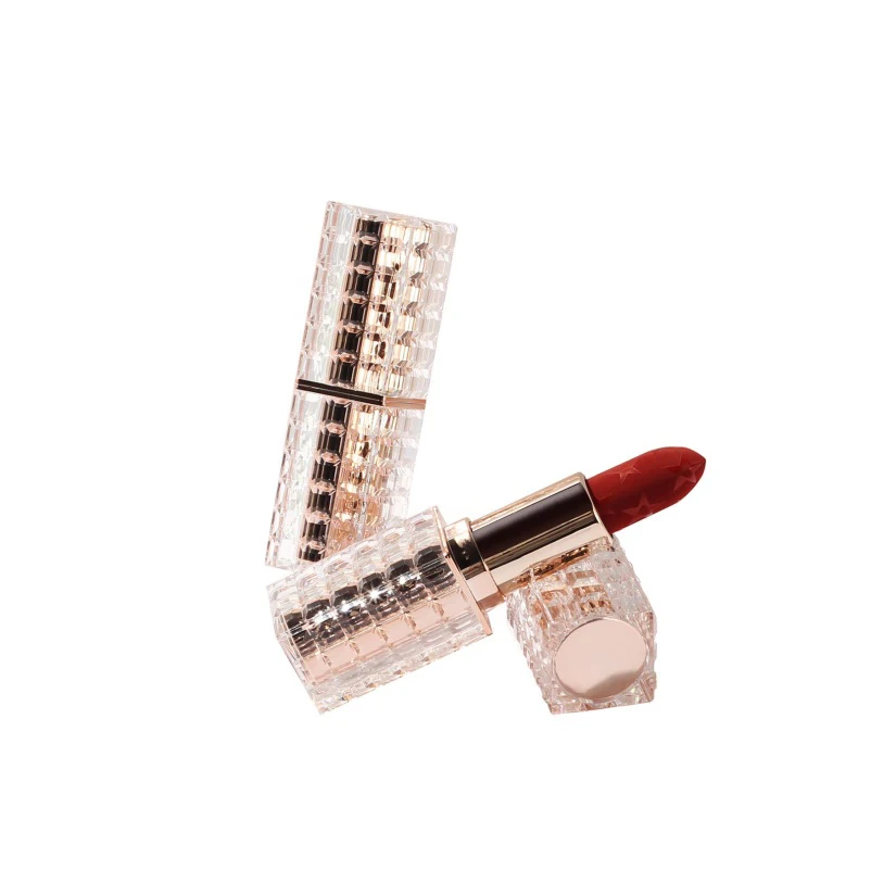 Luxury Pink Diamond Design,High Quality Long Lasting  Waterproof Wholesale Private Label Makeup Lipstick