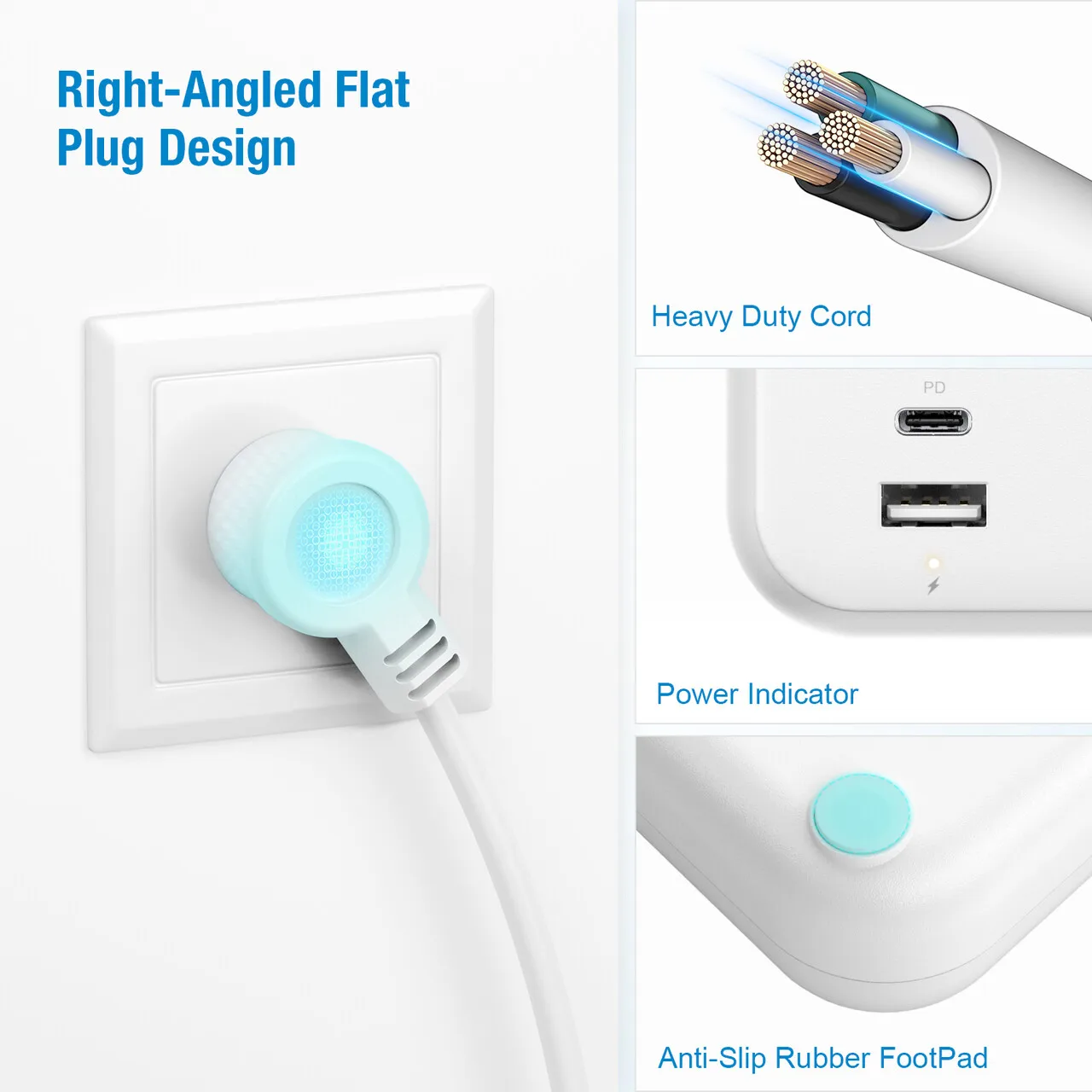 2020 горячие продажи 3 розетки Smart Usb C Мощность пропилен-каучука прокладки с Power Delivery 18 Вт для путешествий круизное судно гостиница комнаты в