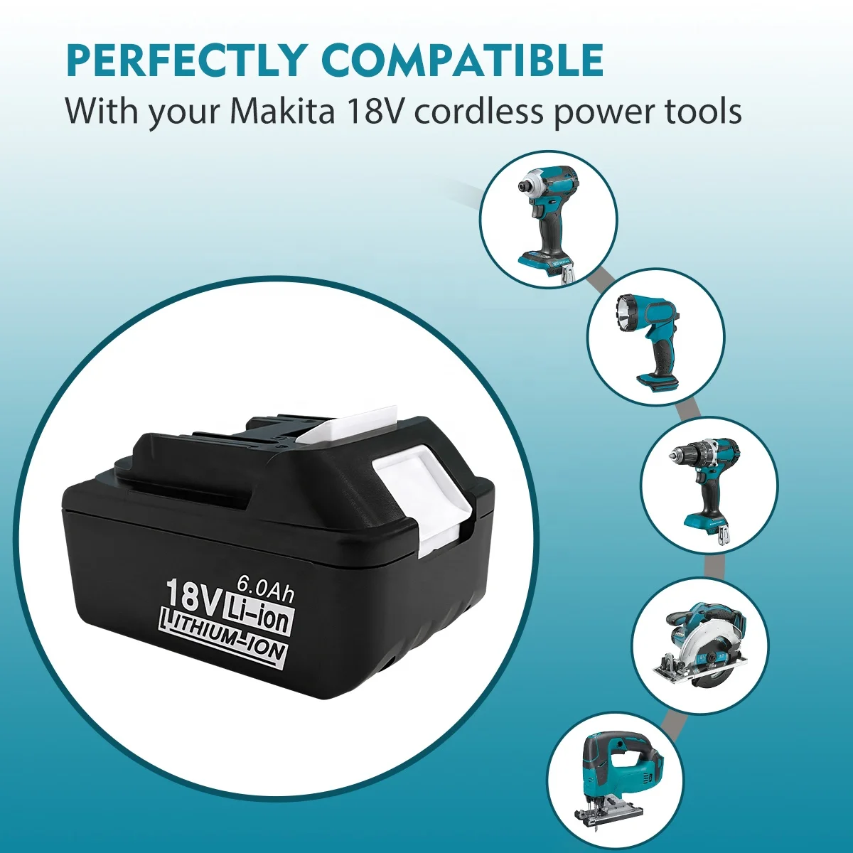 Best Sale Replica Makita Battery BL1860 BL1850 Lithium ion Bl1830 Batterie for Makita 18v LXT Battery 4.0Ah with BMS