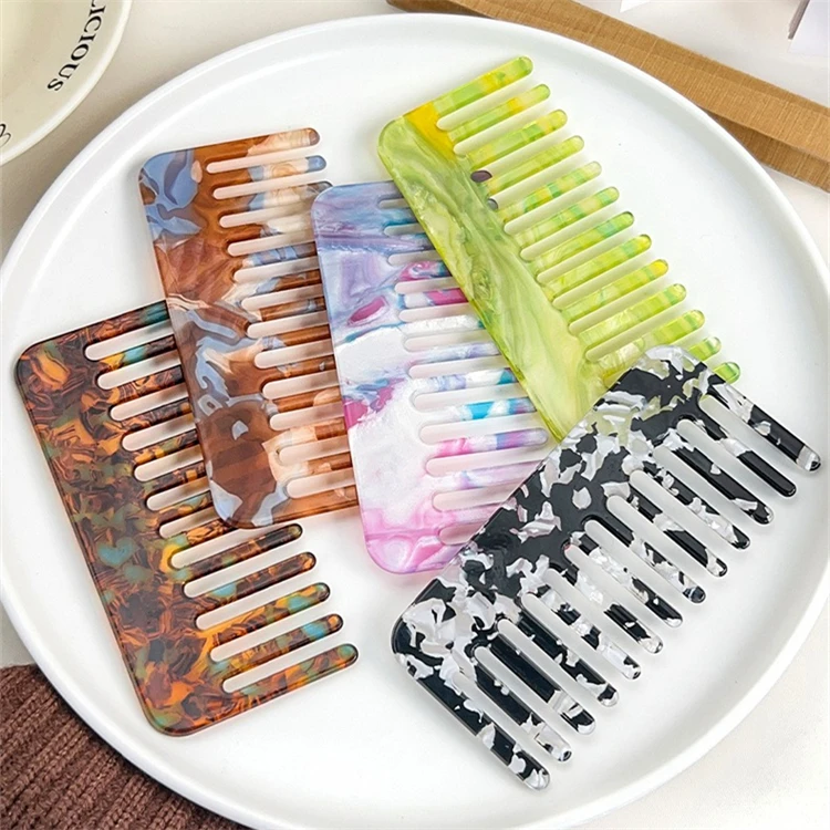 Multi-color optional fashion new color comb anti-static big tooth square comb daily home hair hair conditioner comb