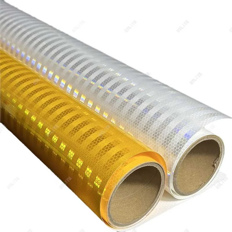 High Visibility Road Way Safety Vinyl Prismatic EGP Yellow Latex Sheeting Reflective Vinyl Roll