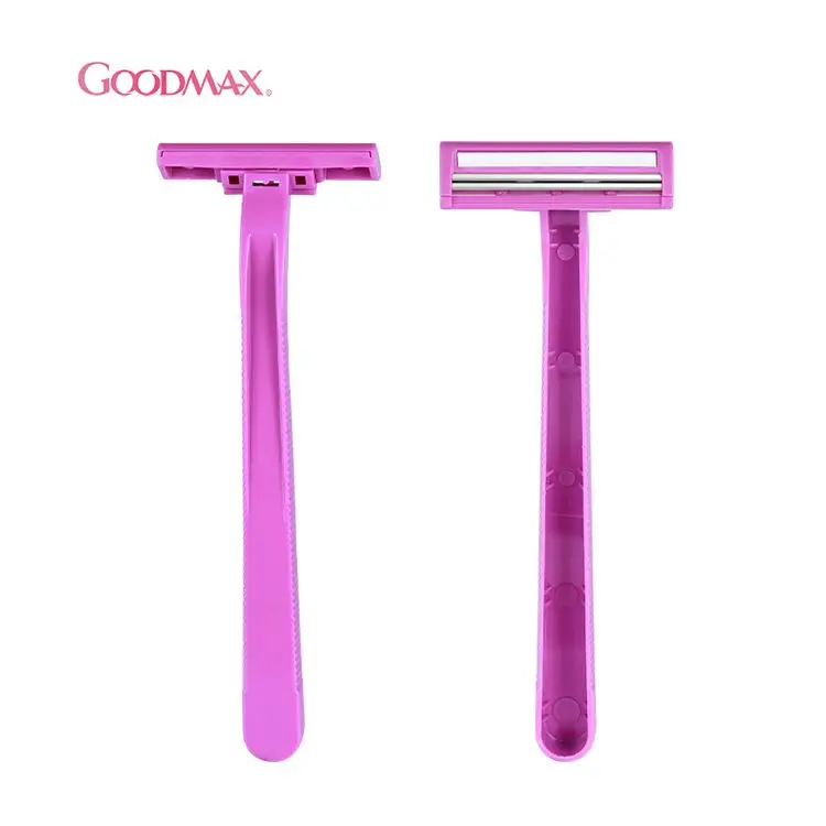 Maquinilla De Afeitar De Mujer Double Edge Stainless Straight Steel Women Disposable Twin Blades Shaving Razor