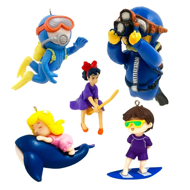 Creative Floating PVC Diver Lovely Fish Tank Landscape Cool Fish Tank Aquarium Toys Decorations frogman