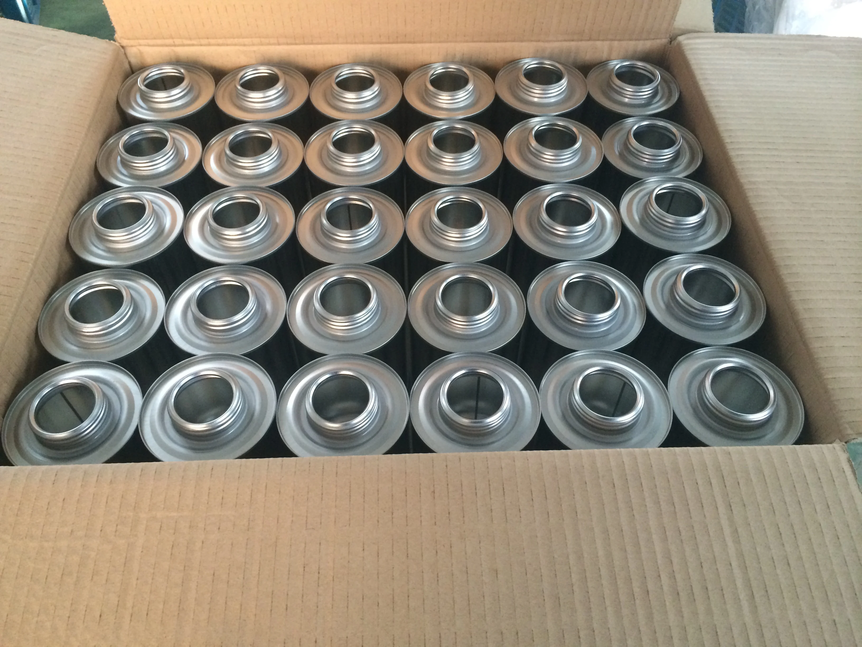 2oz little small PVC glue tin can 60ml metal can with screw top and brush