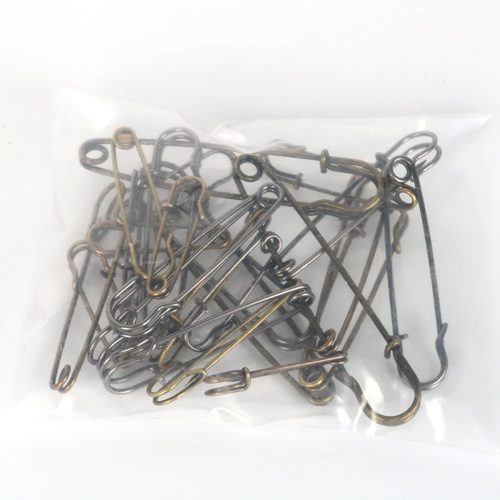 wholesale Custom color silver gold brass decorative pin metal blanket pins safety pin brooch for women