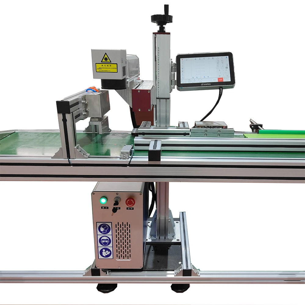 KEYILASER Assembly Line Flying Laser Marking Machine Full Automatic Coding Machine Fiber Co2 UV Laser Marking Engraving Machine