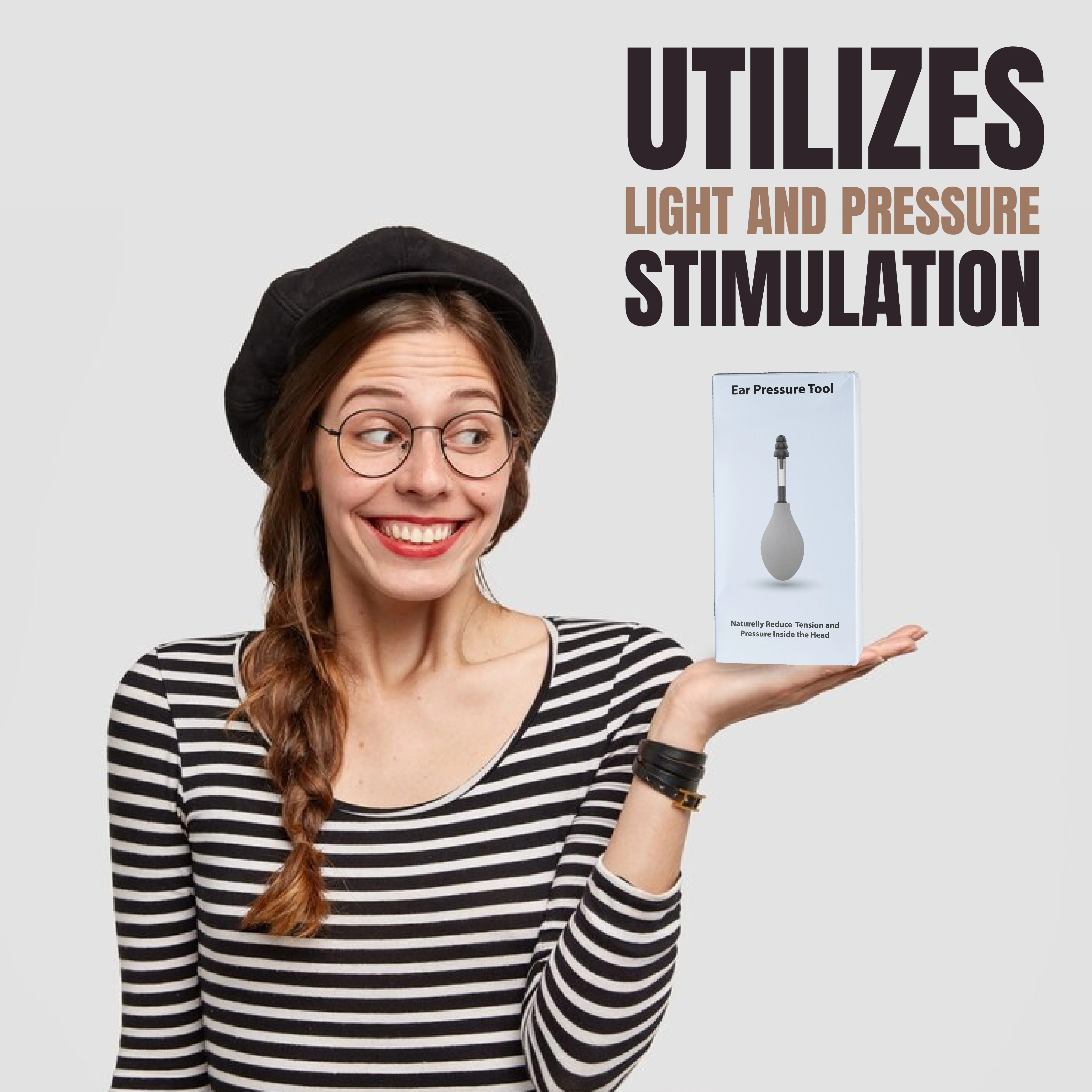 relief Reduces Tension and Pressure from Headache and Migraine Symptoms Through Inner Ear Pressure Stimulation tool